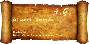 Alberti Gusztáv névjegykártya