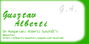 gusztav alberti business card